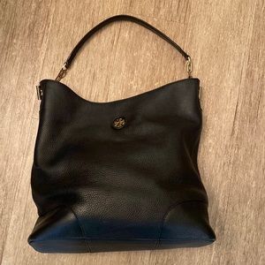 Tory Burch black leather shoulder bag
